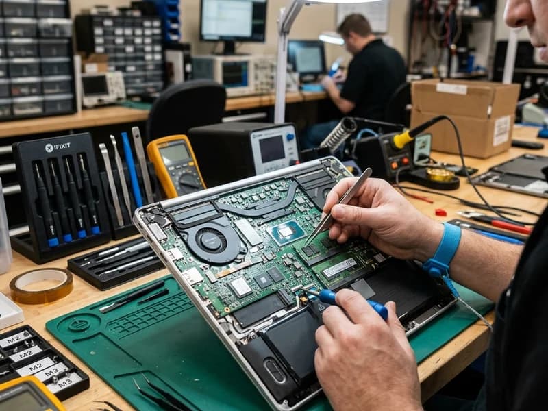 Laptop screen and SSD repair at Skyview Electronics in Whitby