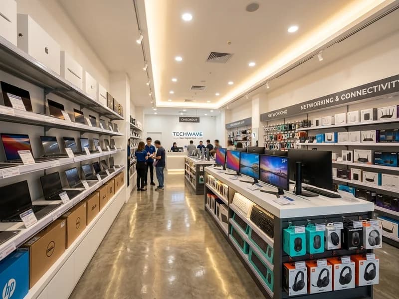 Skyview Electronics retail display in Whitby